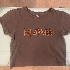 Tilly's Def Leppard Baby Tee Size Medium (Fits like Small)